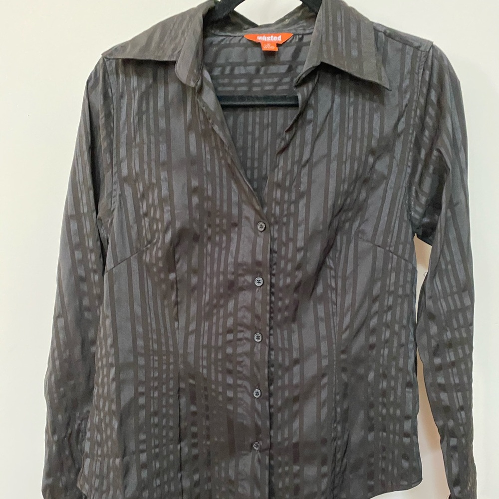Unlisted ladies black dress shirt with cuffs